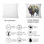 Coussin Bison On White - Traditional-1190676144