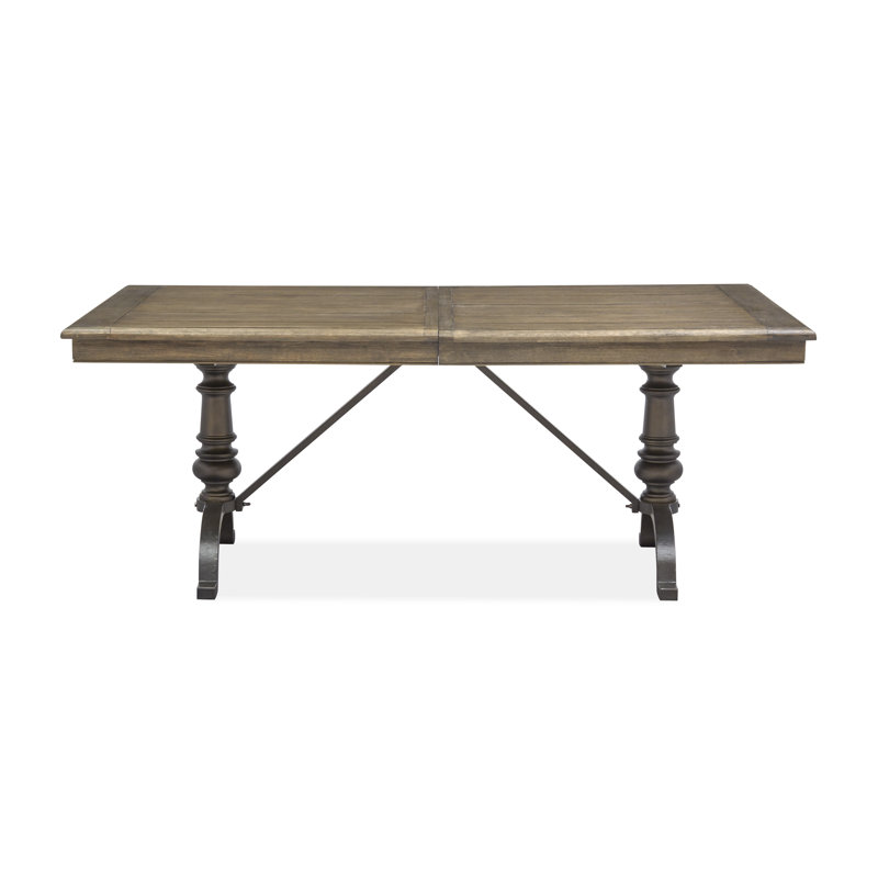 Extendable Metal Base Dining Table