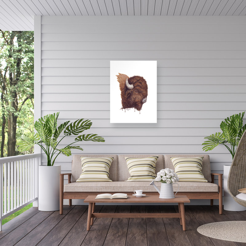 Toile d'extérieur Dave Bartholet Buffler Bison, H 14 po x l 19 po
