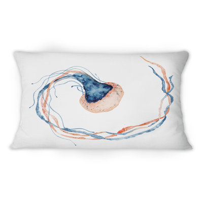 Coussin Painted Medusa On White I - Imprimé nautique et côtier 1