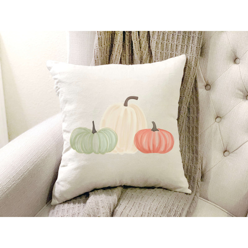  Pumpkin Trio Cotton Pillow Cover