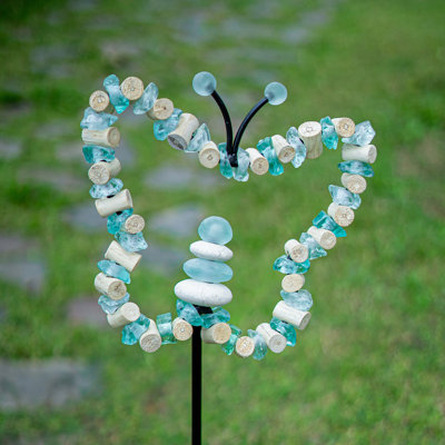 Glass Butterfly Garden Stake