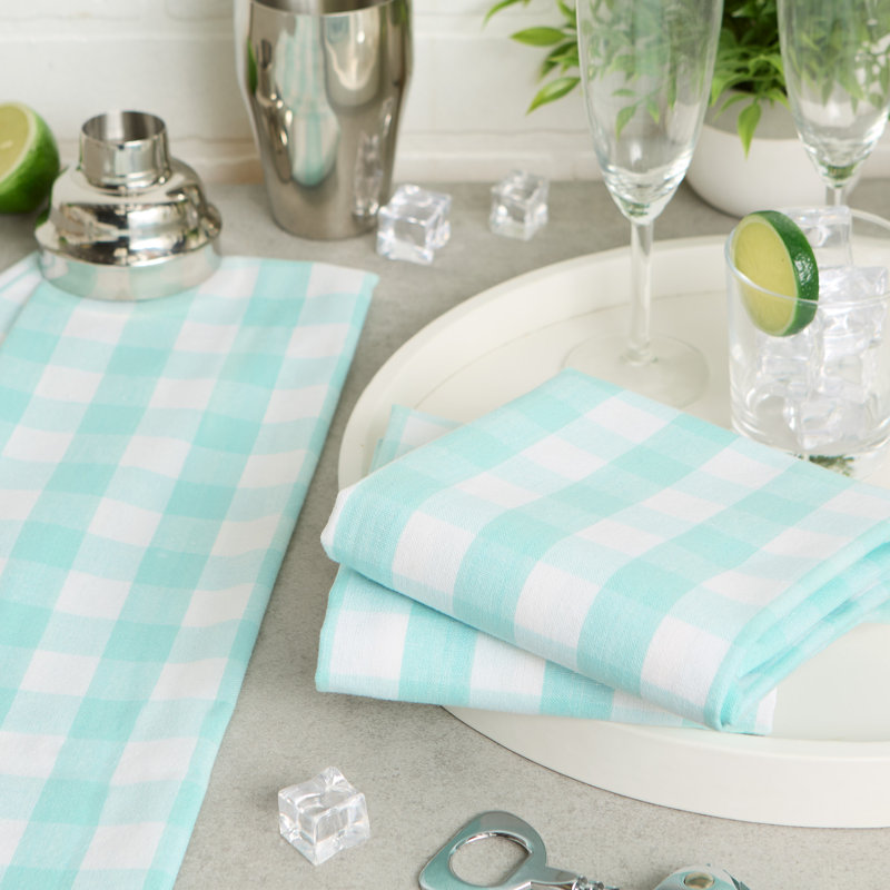 Buffalo Buffer - ensemble de 3, Turquoise / blanc