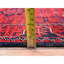 Tapis oriental court rouge et rouge étroit 1 pi 10 po x 5 pi 1 po, motif andkhoy afghan avec motif géométrique, laine douce et veloutée, noué à la main