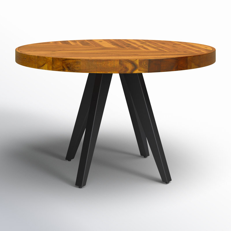 Carlo Round Dining Table, Brown, 30" H x 48" W x 48" D