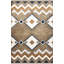 Tapis décoratif multicolore à motif géométrique à motif géométrique et à franges-1399787618