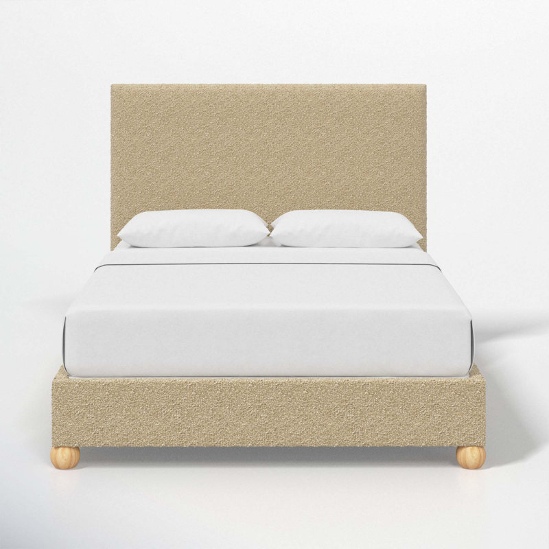 Benita Upholstered Standard Bed, Queen, Classic Buff Boucle