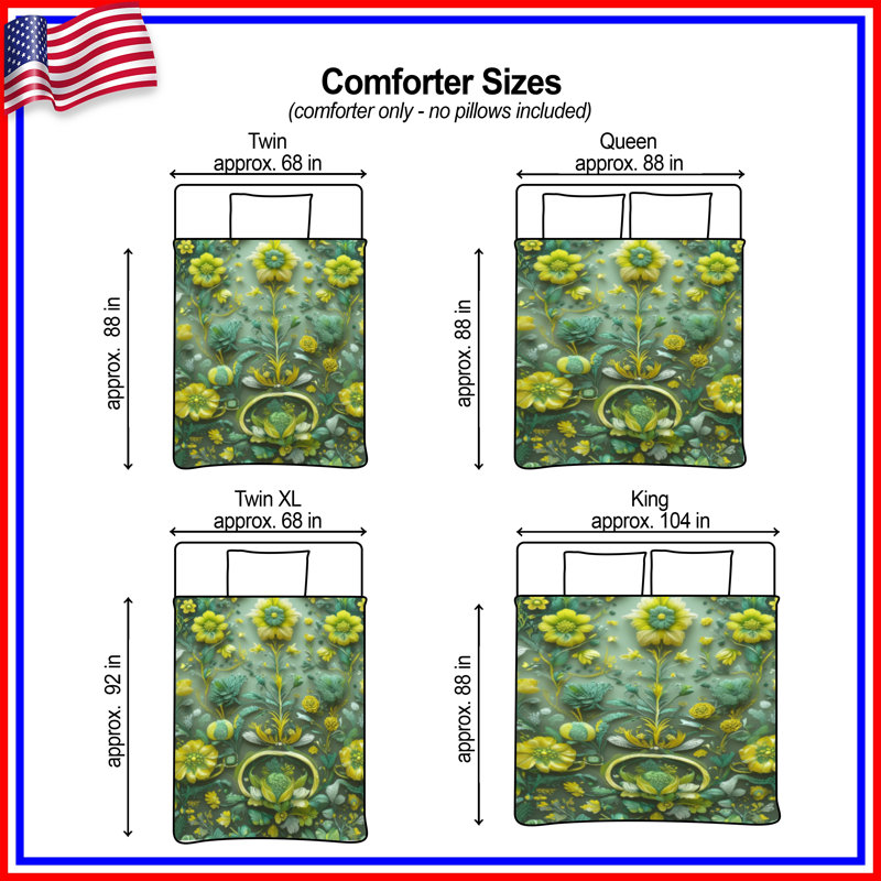 Intricate Floral Pattern Comforter, King
