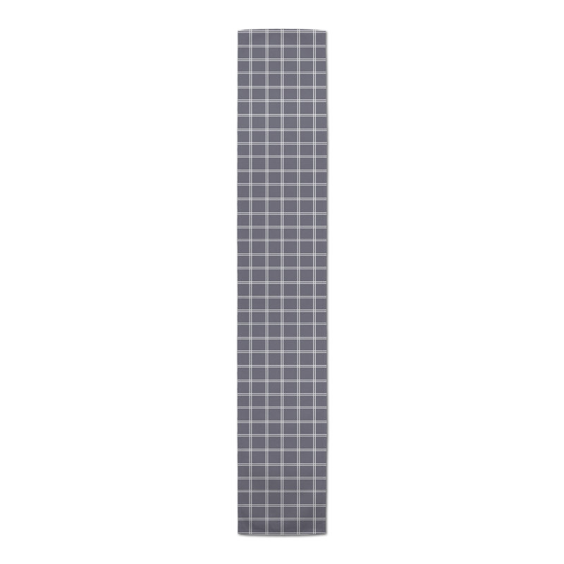 Arvid Striped Table Runner, 72" x 16", Dark Gray
