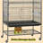 Sevigny 52" H Flat Flight Metal Cage with Wheels-2091751651
