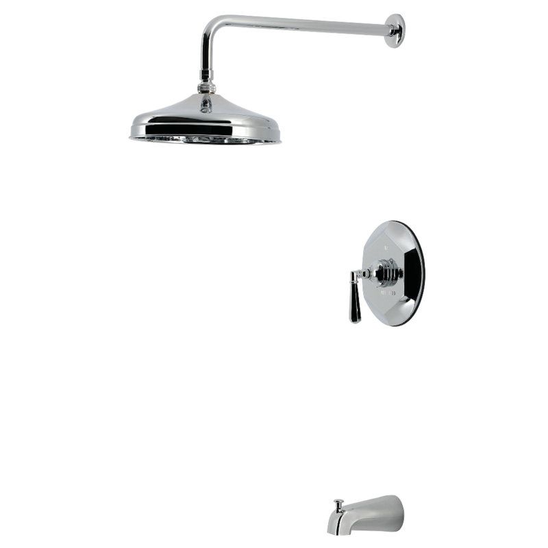 Kingston Brass Metropolitan Single-Handle Pressure Balanced Tub and Shower Faucet, Polished Chrome