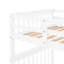 Lit superposé Stairway Twintwin avec espace de rangement spacieux et garde-corps blanc pratique