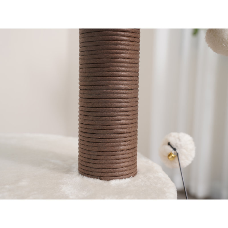 PetPals 35" Brown and Beige 4-Level Cat Tree with Sisal Posts
