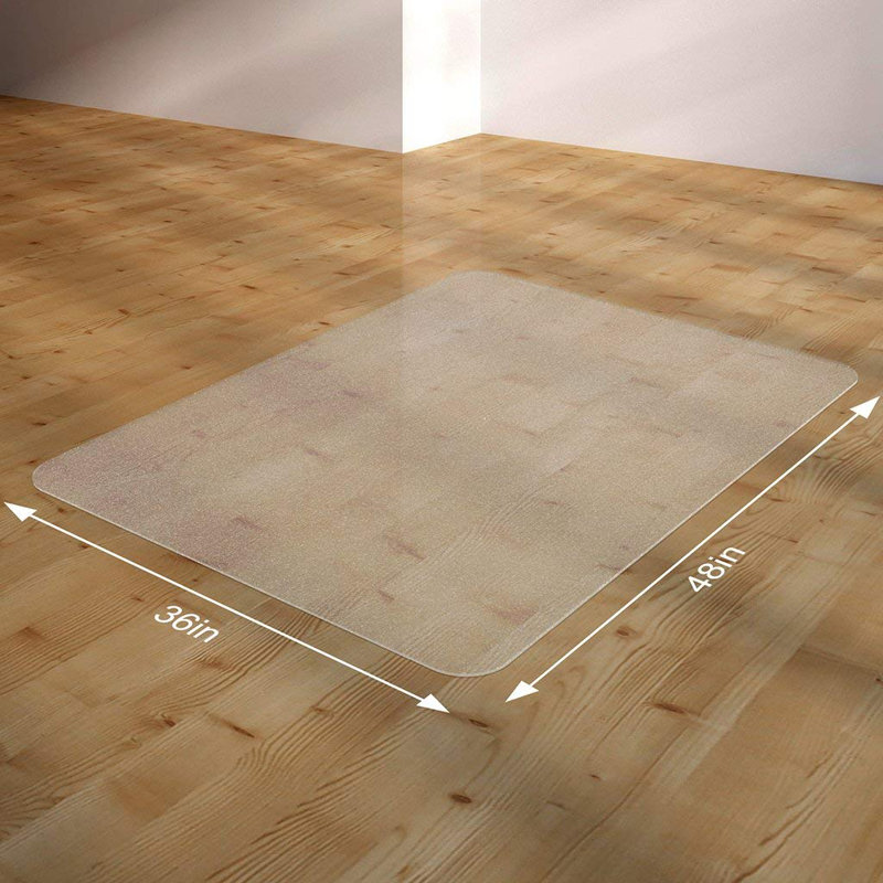Rectangle Chair Mat with Straight Cut Edge for Firm Surfaces