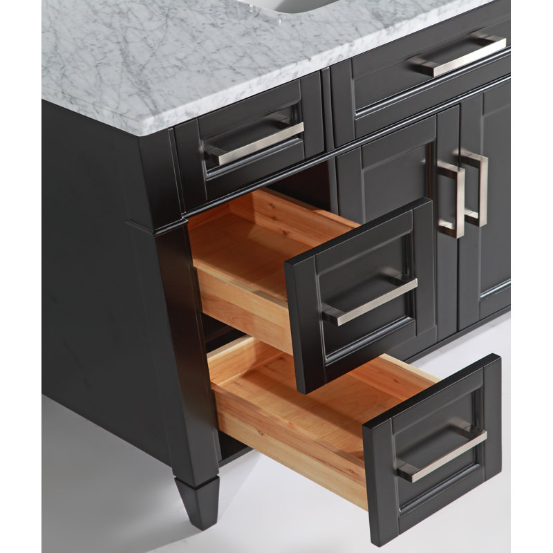 Meuble-lavabo simple avec miroir 48 po Lachine, Espresso