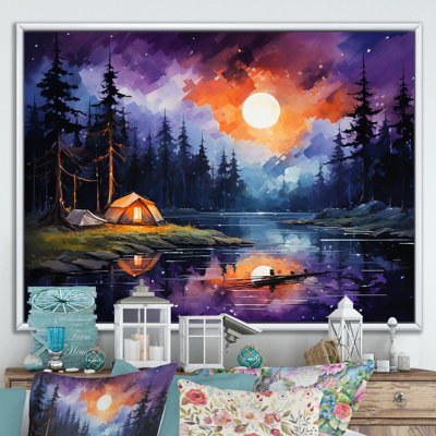 Northern Lights Camping Escape 2 - Art mural de voyage en camping