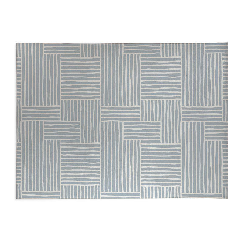 Paillasson Grid Puz, L 60 po x L 84 po, Bleu ardoise