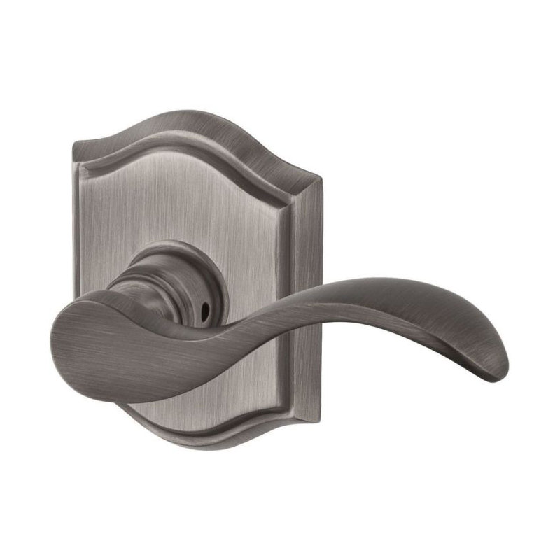 Curve Keyed Door Lever with Traditional Arch Rose, Yes, Venetian Bronze, Right