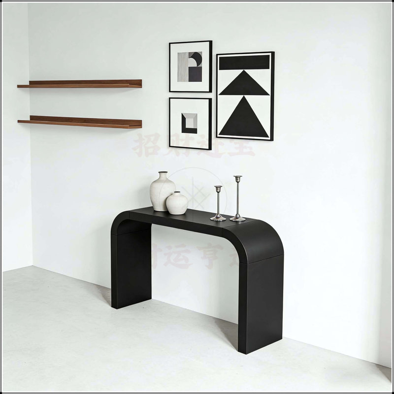 Console moderne et minimaliste, conception élégante et polyvalente pour une esthétique et une fonctionnalité améliorées, Noir