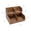 Rangement de bac empilable en bois d'acacia