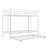 Twin Over Twin Metal Bunk Bed With Trundle, Metal Bed Frame With 2 Ladder And Guardrails-2083061002