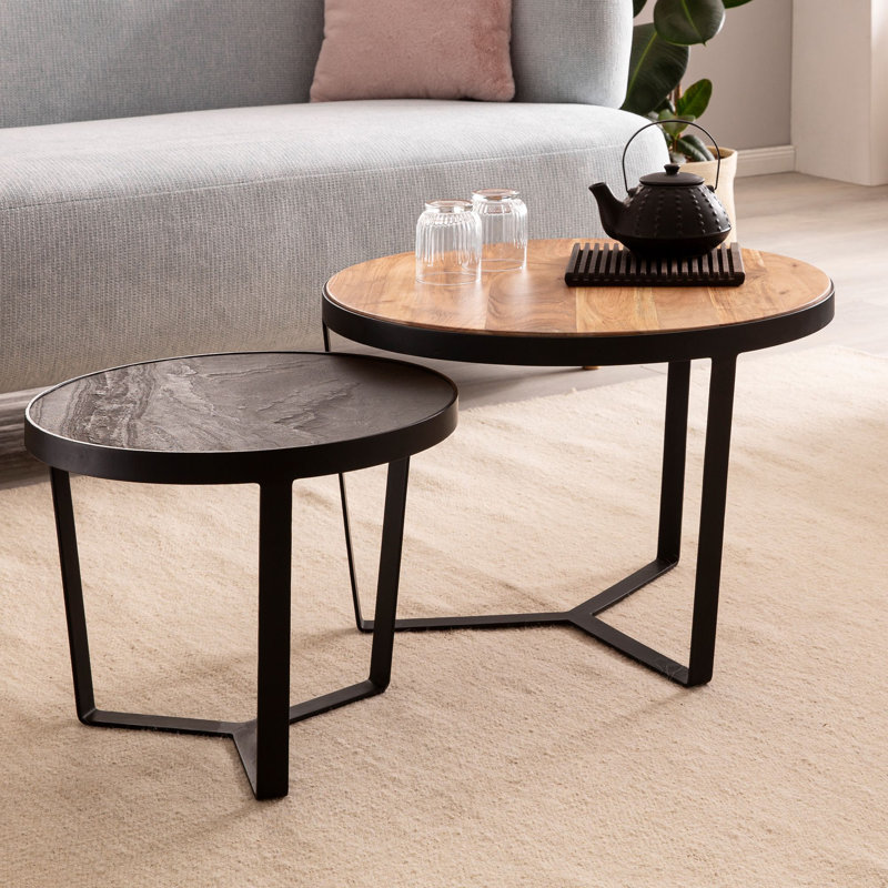 Bedi Coffee Table with Storage, Brown