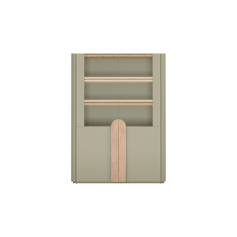 Display Cabinet, Eucalyptus/Baltic Dune Oak/Natural Oak Handles