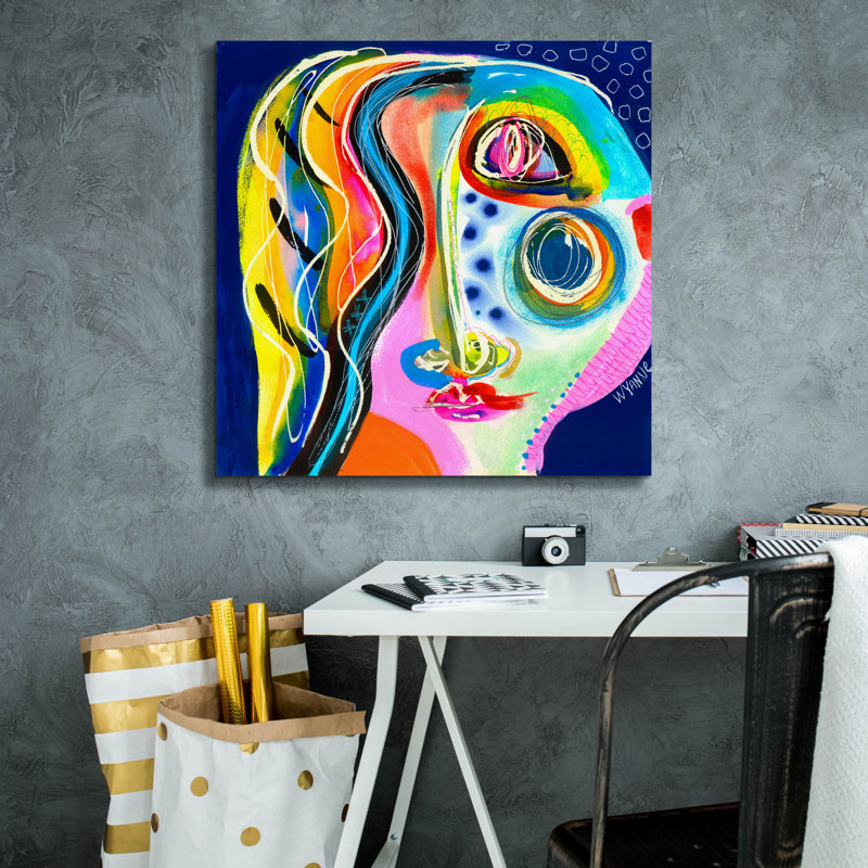 «She Surprise Herself» par Wyanne, art mural sur toile, 37 po x 37 po, H 26 po x l 26 po x P 1,5 po