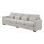 Canapé de style moderne à 4 places de 104 po avec 4 accoudoirs et 4 coussins de style moderne en tissu de lin