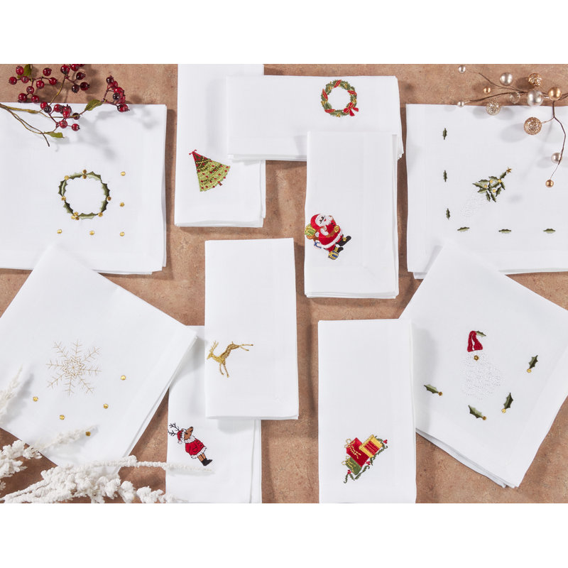Worsham Collection Polyester Embroidered Square Napkin