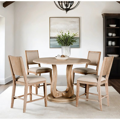 Cainsville 5-pcs Round Counter Height Table Set