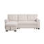 Canapé-lit modulaire réversible en tissu tissé de 84,5 po avec méridienne de rangement-1161143639