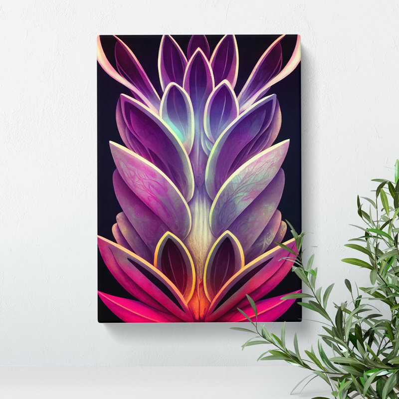 The Splendorous Flower Abstract - Wrapped Canvas Print, 50cm H x 35cm W x 3cm D