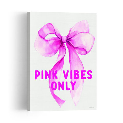 Pink Vibes Only Whimsical Abstract Contemporary Wall Art Print