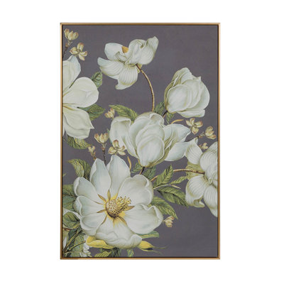Fleur encadrée sur toile