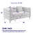 Marypatricia Oversized  Upholstered Loveseat, Modern Sofa Couch-560910964-537159817