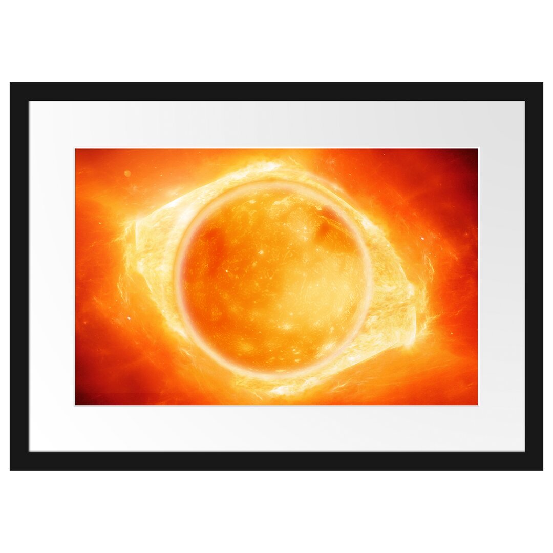 Gerahmtes Poster Sonne Feuerball