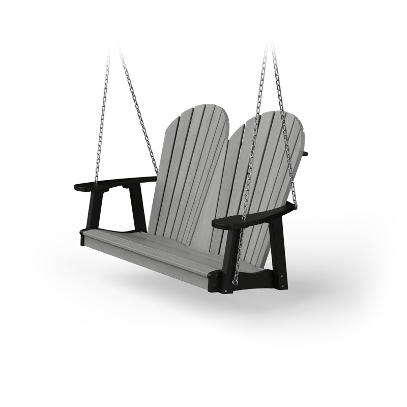 Wisby 2 Person Porch Swing, Driftwood Gray/Black