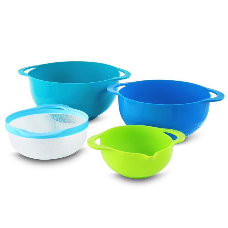 Colorful Stackable Mixing Bowl and Measuring Cup Set
