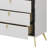 White 5-Drawer Chest with Pull Handles