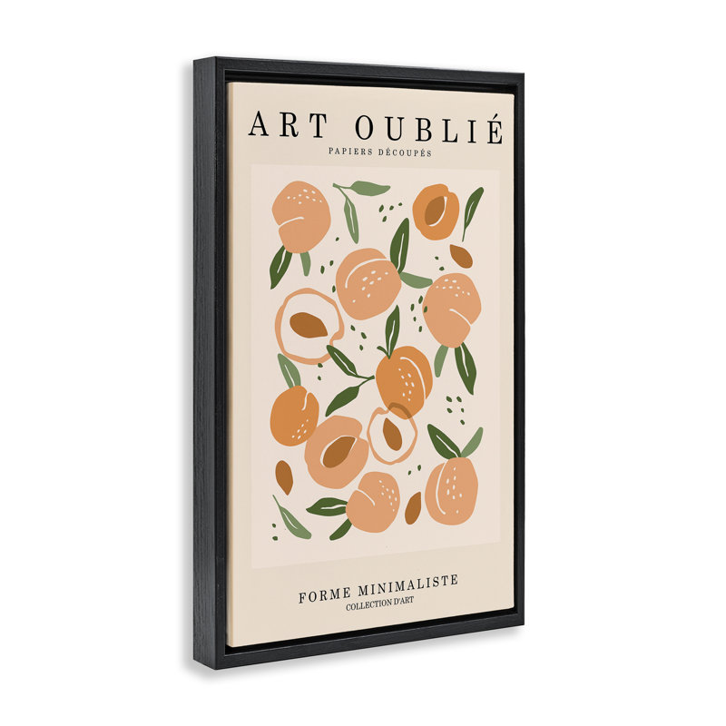  «Peaches Gallery», affiche encadrée sur toile flottante par Incado, H 25 po x l 17 po, Cadre flottant noir de jais