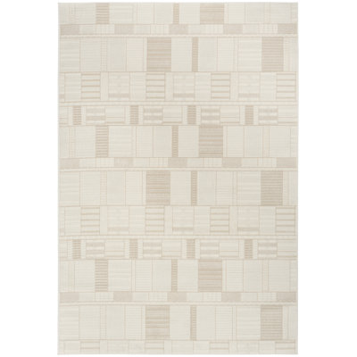 Ebern Designs Faunsdale Ivory Beige Modern Indoor Rug