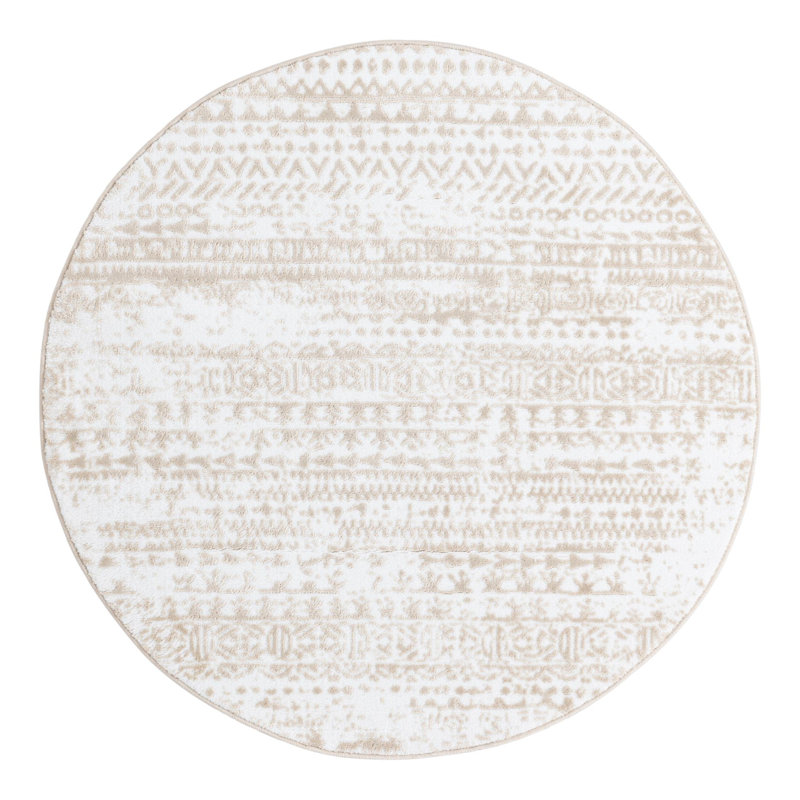 Ardussi Abstract Indoor Rug, Round 4'