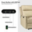 Fauteuil inclinable électrique en cuir véritable Rueda avec port USB intégré-86686364