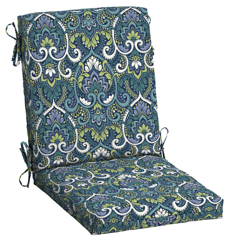 ARDEN Outdoor Lounge Chair 3.5" Cushion, 3.5" H x 20" W x 20" D, Dark Blue/White