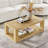 Modern Design 48 Inch Rectangular Coffee Table,2-Tier MDF Rectangle Coffee Table For Living Room,Office