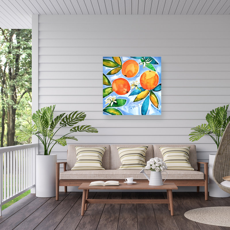 Julija Belickien Oranges Blooming Outdoor  Canvas, H 24 po x l 24 po