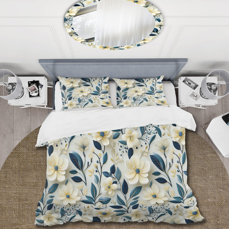 Ensemble de housse de couette Coastal Elegance IV, Housse de couette simple + 1 taie décorative stan