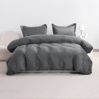 Ensemble de housse de couette en velours 