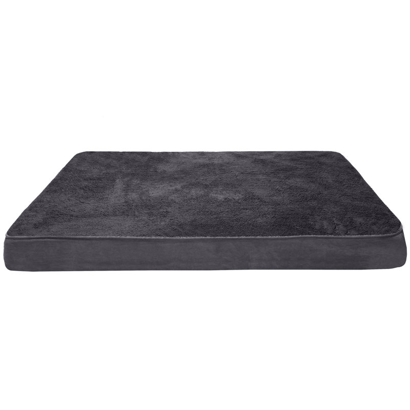 Snuggle Orthopedic Polyester Pet Bed, Gray, Jumbo Plus (53" W x 40" D x 5" H)